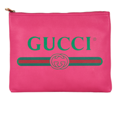 Logo Pouch,Leather,Pink,DB/E,500981493075,3*
